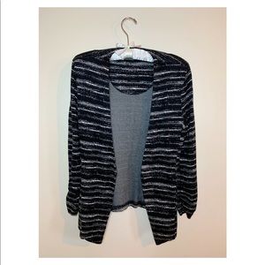 Tart Collections Draped Black and Grey Blazer